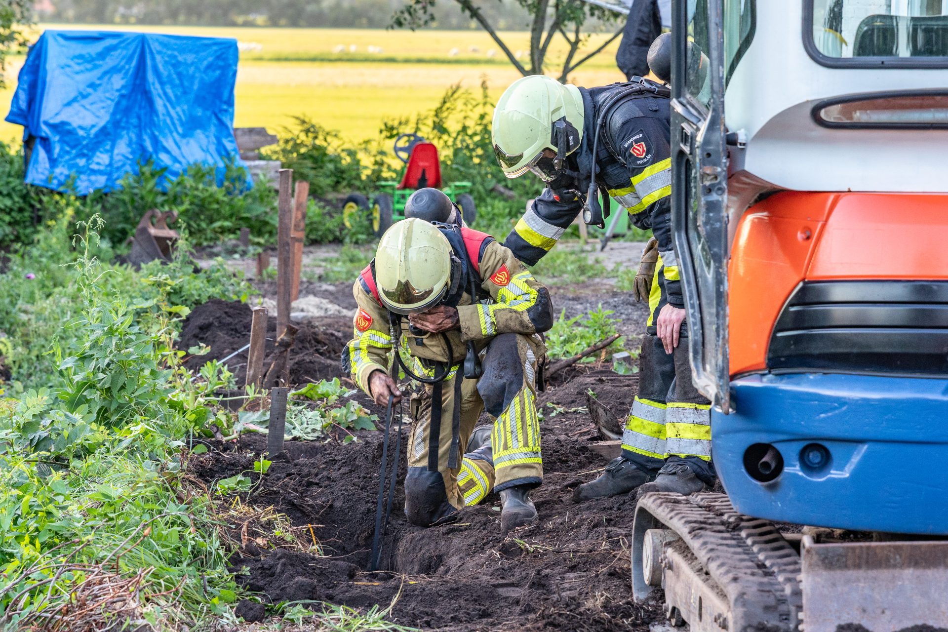 Gaslekkage tijdens graafwerkzaamheden in tuin Munnekeburen