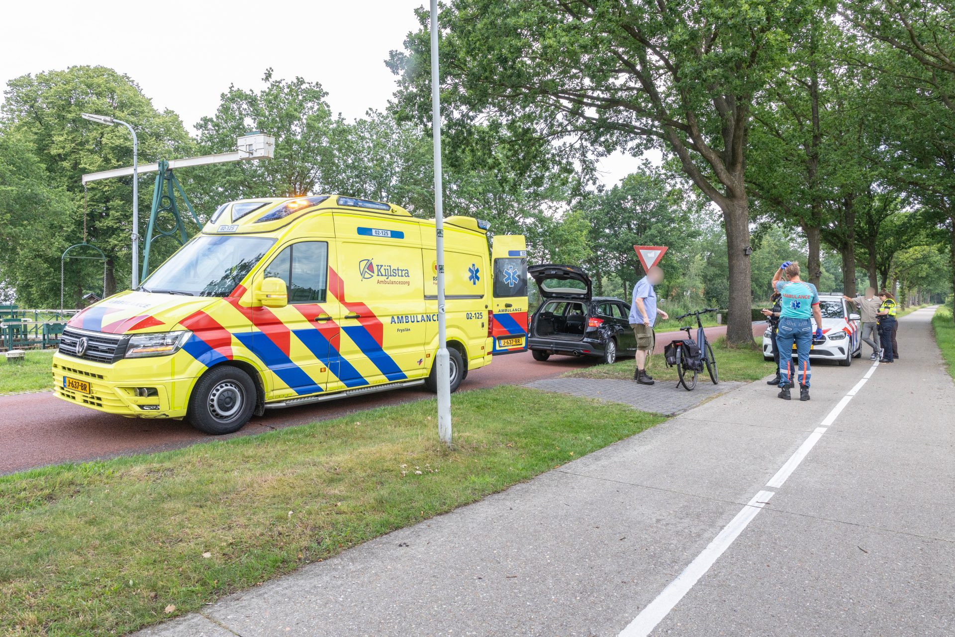 Fietser gewond bij ongeval in Fochteloo