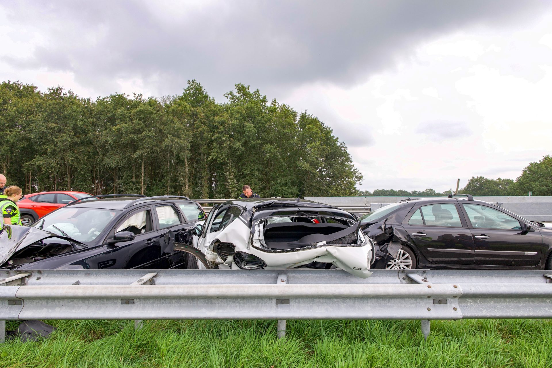 Kettingbotsing op afrit A32 Wolvega