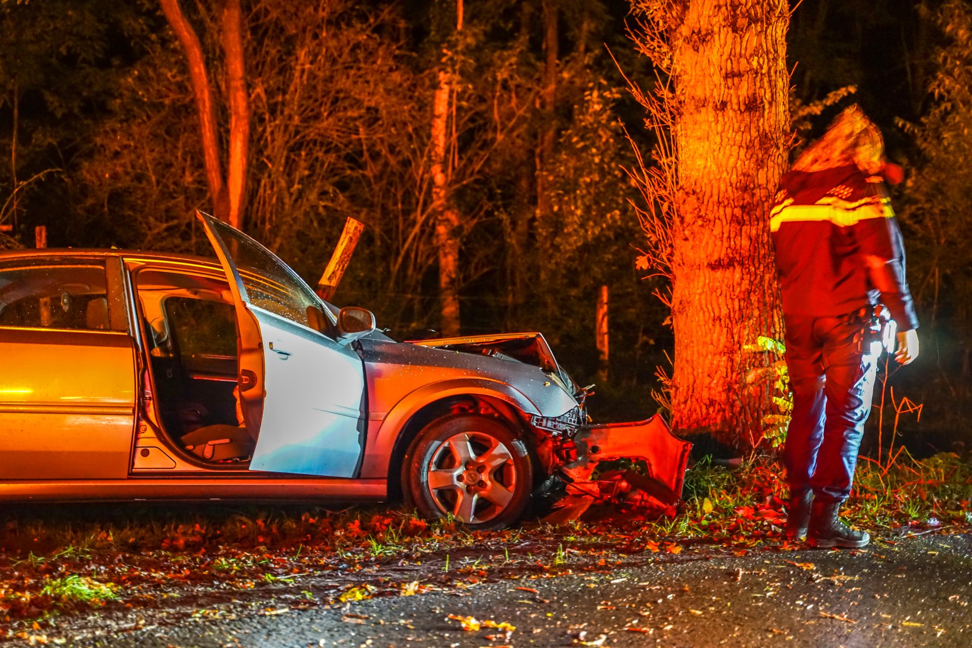 Automobilist onder invloed botst tegen boom in Nijeberkoop